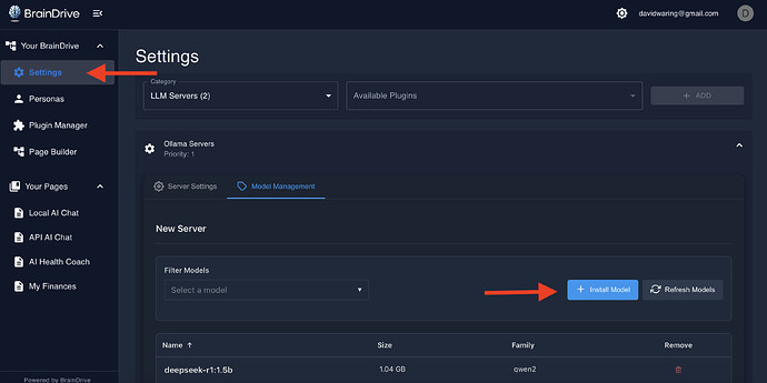 Install a local model with Ollama