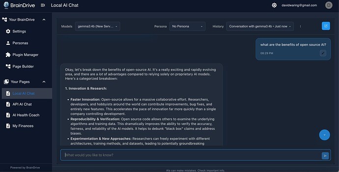 BrainDrive Interface