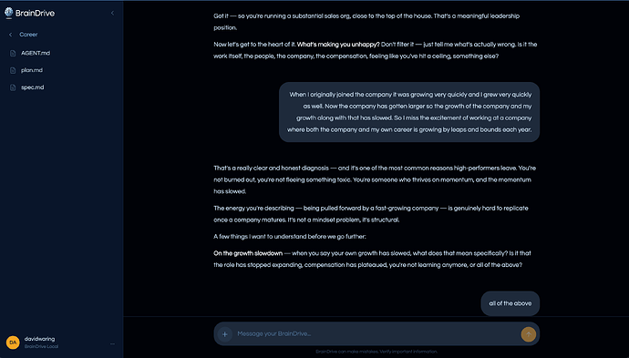 BrainDrive Interview — Follow-up Questions
