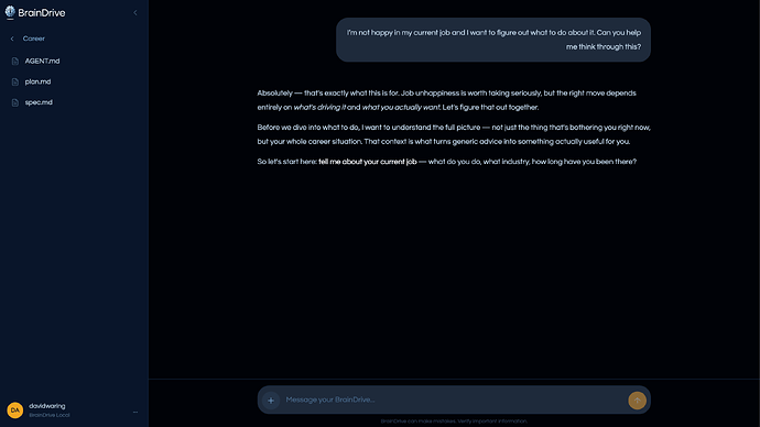 BrainDrive Interview — Opening Message