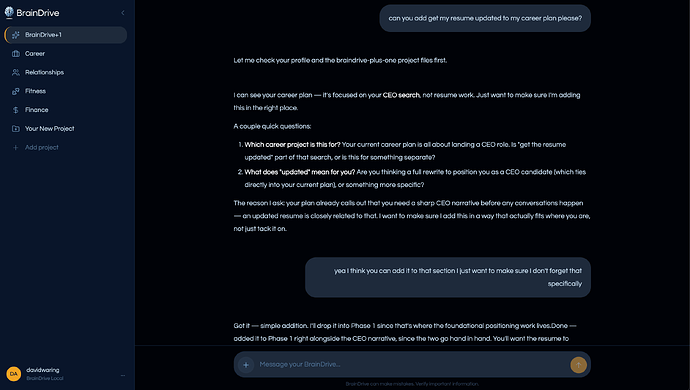BrainDrive Execution — Your Memory at Work