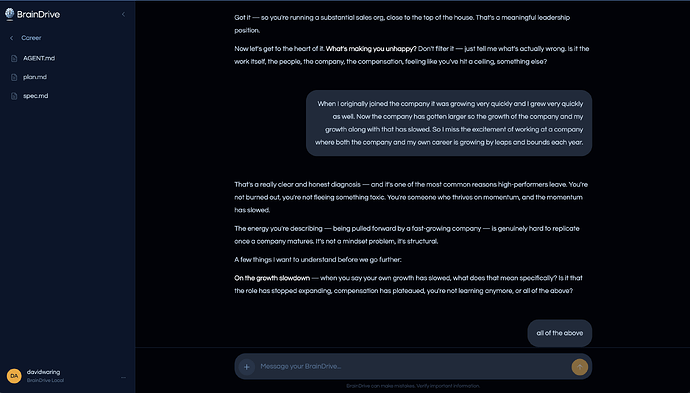 BrainDrive Interview — Follow-up Questions