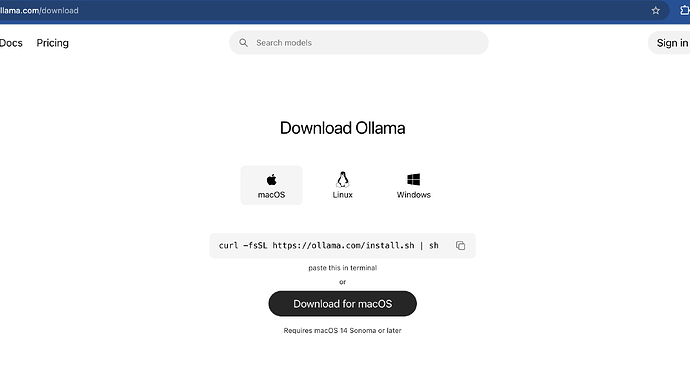 Ollama Download Page